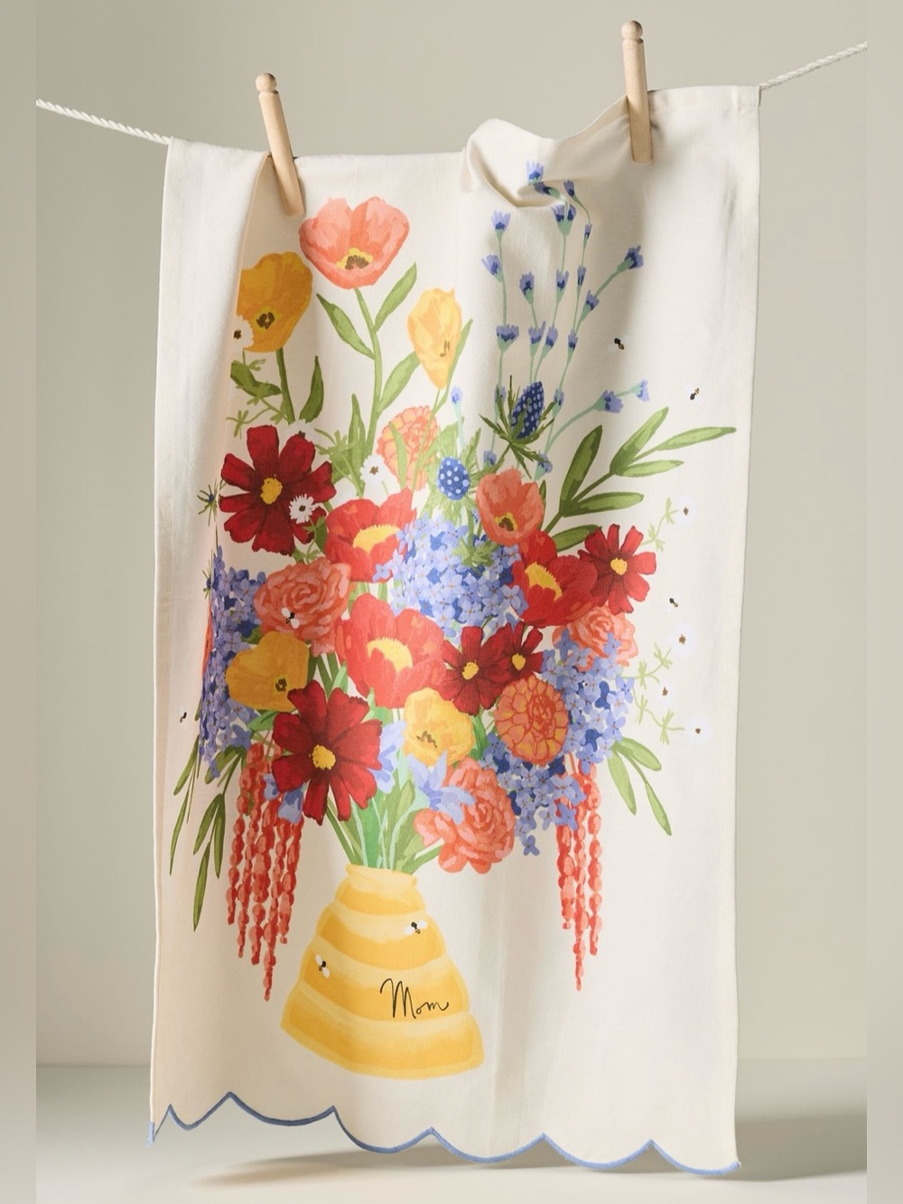 New! NWT Anthropologie Beehive Cotton Dish Towel.
